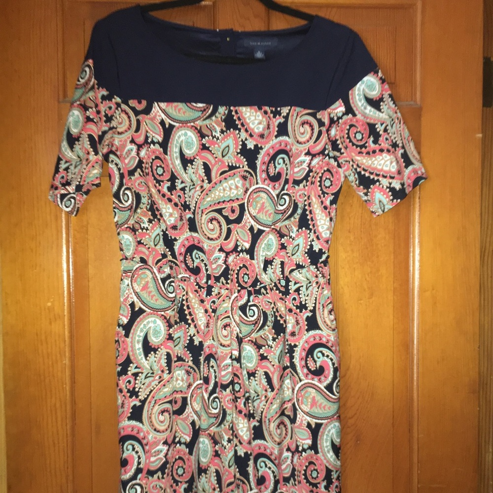 👗Tommy Hilfiger summer navy blue print dress.